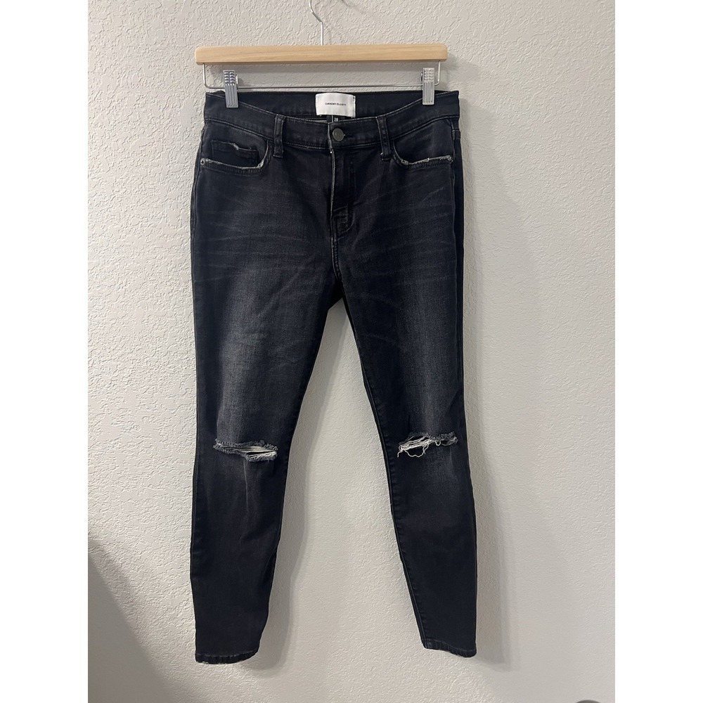 Current Elliott Black Skinny Jeans Womens 28‎ Stiletto Mid Rise